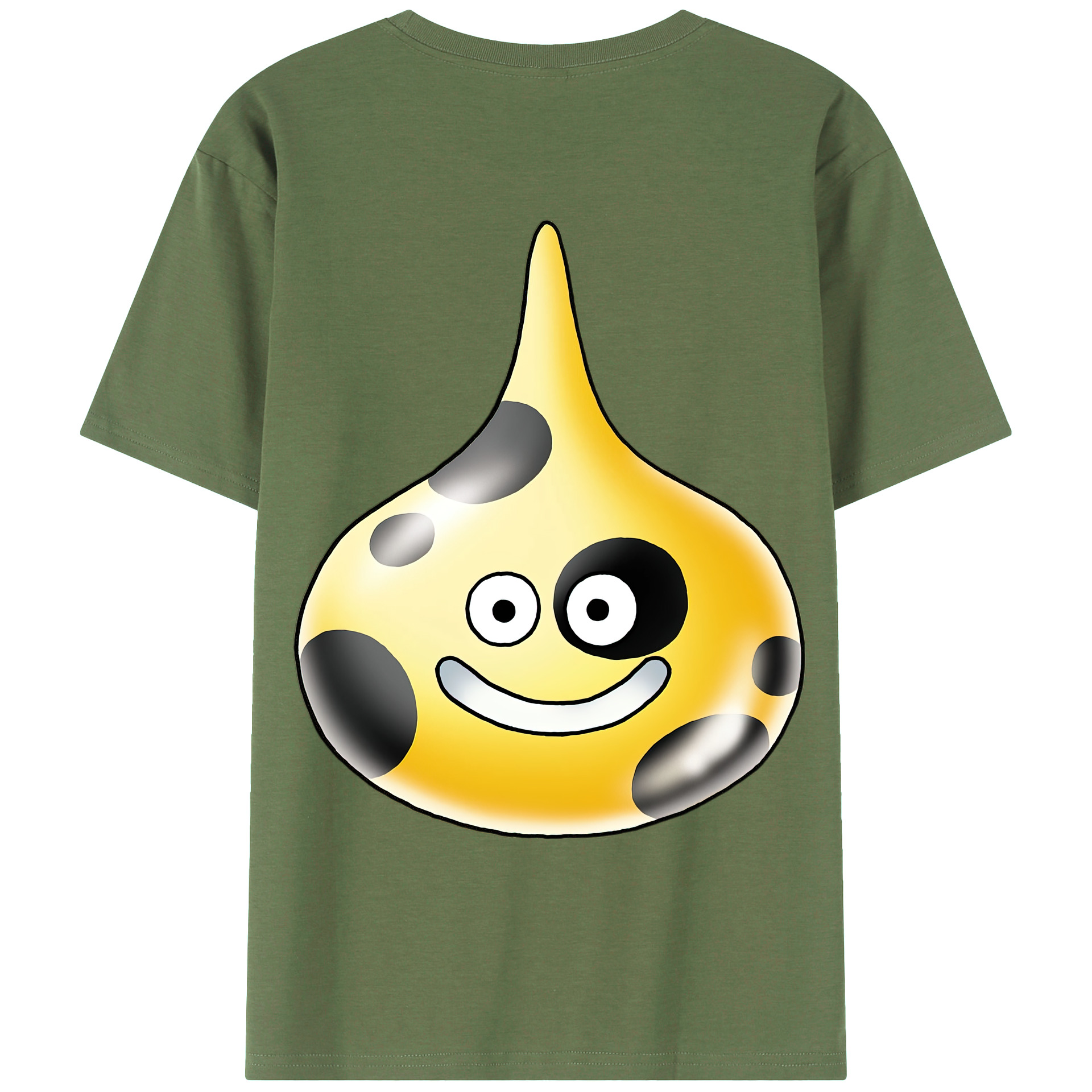 （画像用） ドラゴンクエスト Doragon Kuesuto Dragon Quest 綿100％ メンズ半袖Tシャツ（バックプリント） 通気性